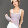 Camisoles Tanks Women Bra One-Piece Underwear Invisible Comforting Underclothsファッションカラーコントラストスリムフィットスポーツベストトレースレス