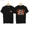 Men's T-Shirts 2024 Summer Mens Wear New Pure Cotton T-shirt Leisure German Motorcycle Club Nomad Hell Angel Large Comfortable Top Street Q240426