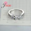 Anelli a grappolo anello di fidanzamento di alta qualità matrimonio cristallo 925 sterling argento con gioielli cz luccicanti per donne feste