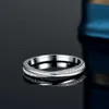 Ring S925 Sier Mosang Stone Cross Cross Fashion Fashion Volleyball Ring Bijourie