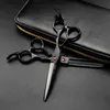 Nożyczki włosów Profesjonalne japońskie 440C 5,5-calowe 6-calowe 6-calowe Ruby Black Fryzjer Q240426