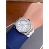Piquet 럭셔리 패션 Audemar Apsf Royals Oaks Wristwatch Audemarrsp Box 인증서 시리즈 정밀 강철 자동 기계 남자 시계 15710st White Blue