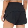 Neue 24Ss Womens Luss -33 Yoga -Shorts heiße Hosen Tasche Schnell trocken schneller Fitnessstudio -Kleidung Sport Outfit atmungsable Fitness Hoch elastische Taille Leggings Yoga Shorts