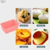 Kalıplar 4/5/6pcs Kek Kalıp Silikon Dikdörtgen Kek Küfü Yumuşak Muffin Cupcake Liner Pırtı Kişisi Kalıp Şeker Kalıp Formu Bakeware Pişirme