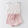 Sneakers New Baby Boys Spring Clothes Baby Bodysuits Handmade Prom Toddler Girls Bodysuits Knit Bodysuits for Baby Girls Hair Ball Clothe