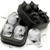 Tools FAIS DU 3D Diamond Skull Ice Mold Tray Stackable Silicone Ice Cube Molds for Whiskey Cocktails Beverages Iced Tea Bloom Rose