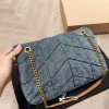 Denim Women Shoulder Bags Vintage Handbags Canvas Hobo Messenger Bag Ladies Designer Bags with Gift Box