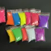 Glitter misturado 14 cores (pacote 10g) Pigmento de pó fluorescente para impressão de tinta Fluorescente neon glitter pó de unhas pigmento140g/lote
