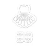 Formen 2pcs Patisserie Kleider Bowknot Schimmelplatte Cookie Cutter Reposteria Fondant Cake Decor Werkzeuge Biskuit Formgebäckgeschäft Bake 2022