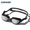 Copozz Swimming Goggles Waterproof Vistex Anti dimma speglade justerbara silikon Simglasögon Professionell badutrustning Eyewear 240417