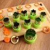 Cortador de verduras de forma de corazón estrella Manejo de plástico Portable Herramientas de cocción de acero inoxidable Corte de fruta de acero a diedos de cocina Gadgets