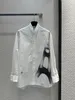 Milan Pist Kadın Ceketleri 2024 Yeni İlkbahar Yaz Stand Yakası Uzun Kollu Baskı Moda Tasarımcı Marka Aynı Stil Tops 0426-1