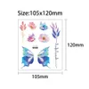 Tattoo Transfer 12 Sheets Butterfly Tattoos Temporary for Kids Women Eyes Make Up Galaxy Waterproof Face Tattoo Stickers for Party Favors Gifts 240426