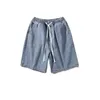 Mäns jeans sommarmens sommar borstade denim shorts koreansk mode hög midja casual ulzzang löst raka öppna jeans shortsl2404