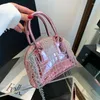 Evening Bags Tassel Shell Women's Shoulder Bag 2024 Trend Shiny Patent Leather Stone Grain Handbags Diamonds Fashion Party Luxury Female
