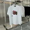 男性TシャツデザイナーTシャツグラフィックTシャツ女性服カジュアルヒップホップペイントタッセルレタールーズ印刷フロントとバックプリントプリントプリントピュアコットンクルーネックR2