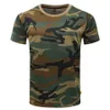 Taktiska T-shirts Mens Sports T-shirt Taktisk sommar Militärkamouflage T-shirt Snabbtorkning Kort ärm O-Neck Top vandring Hunting Battle T-shirt 240426