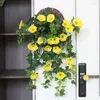 Decorative Flowers Artificial Silk For Table Decoration Fake Vine Petunia Rattans Wedding Home Party DIY Hanging Basket Decor