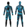 Camouflage pour hommes Camouflage de combinaison à manches longues Fission Fission 2 morceaux de néoprène submersible pour les hommes Gardez le costume de plongée imperméable chaleureux 240410