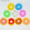 Sand Play Water Fun 20 Uppblåsbar mini Swimming Rings Water Games Swimming Rings Toys Neighbours Mini Childrens Swimming Rings Donuts Q240426