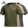 Taktiska T-shirts Mens Camouflage Tactical Quick Torking T-shirt Militär Combat Short Sleeved Shirt O-Neck Gym T-shirt Casual Overized T-Shirt 240426