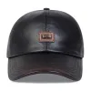 Softball Leather Baseball Cap Hip Hop Hatsautomn Men d'hiver Femmes Snapback Cap Pu Leather Trucker Caps Gorras