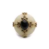 Amorita Boutique vintage White Agate Design Party Ring 240423