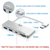 Aluminium stopu aluminiowego USB 3.0 Hub Type-C Rozdzielacz adaptera z SD/TF Reader Clip-Typ dla IMAC 21.5 27 Pro Slim Unibody Computer 240418