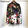Abiti da lavoro Maryyimei Fashion femminile 2024 Silk Spring Rose Shirt Shirt a pezzi di cotone popinicolo in cotone intrecciato