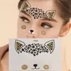 Transfert de tatouage 3d chat Crystal Face Corps Tatouage Tattoo Diamant Adhesive Eyeshadow Sticker Carnival Party Holiday Masquerade Tattoo DIY 240427