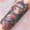 Tattoo Transfer Cartoon Maid Tijdelijke tatoeages voor vrouwen schattige arm waterdichte tattoo stickers kunst blijvende Japanse anime nep tattoo sticker 240427