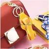 Party Favor Dhs 209 Colors Pattern Printing Chapstick Holder Girl Lipstick Keychain For Favors Valentines Gift Drop Delivery Home Ga Dh5C4