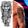 Transfert de tatouage 1pc hommes étanche tatouages temporaires autocollants manches bras cool gros hipster noire de crosse oculaire 240427