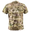 Taktik Tişörtler Mege Mens Taktik Kamuflaj Çok Cam T-Shirt Hızlı Kurutma Askeri Savaş Kamuflaj Kısa Kollu T-Shirt Av Takımı 240426
