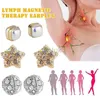 Étalons de perte de poids aimant en oreille étoile zircon cristal Strong Magnetic Therapy Slimming Health Care Clip Clip d'oreilles Boucles de mariage D240426