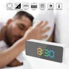 Orologio da tavolo da scrivania specchio Temperatura della sveglia Data 2 Modalità di visualizzazione Modalità notte Snooze Orologio Tavolo Orologio 3 Livello USB LED USB Orologio digitale