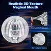 Shunqu Silicone Realistic 3D Texture Vaginal Mouth Electric Male Masturbator med 10 kraftfulla trycklägen Sexleksaker för män