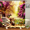 Shower Curtains Fantasy Fairy Tale Forest Scenery Printing Shower Curtains Bathroom Curtain Frabic Waterproof Polyester Bath Curtain