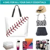 Storage Bags Baseball Large Tote Bag For Women Reusable Grocery Waterproof Shopping Handbag With Inner Pocket Travel Work Beach Gym