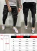 Jeans masculin à la mode masculine élastique serré jeans masculine de rue décontractée pantalon de jogging pour hommes élastique élastique jeansl2404