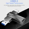 GUIDA USB3.2 Flash Drive U Disk 128GB 256GB 512GBPen Drive Typec Interfaccia USB U Disk Disk Speed ​​Reciproco Memoria di trasmissione reciproca