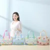 Bolsa de cosmética pequena fresca transparente bolsa de armazenamento de lavagem de PVC portátil bolsa de banho de grande capacidade