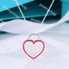 Naszyjniki wiszące Sterling Sier Plated Love Heart Designer Naszyjniki dla kobiet Bling Diamond Losujący Kryształowy Blue Red Red Hearts Sweet Chain Choker