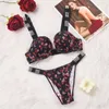 Mutandine da donna Sexy Push Up Reggiseno e biancheria intima Set a 2 pezzi di biancheria intima da donna con diamante d'acqua comoda reggiseno regolabile che raccoglie biancheria intima Wholeleeleel2404