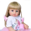 Lalki npk 55 cm Reborn Baby Doll Princess Toddler Girl Soft Touch Full Body Silikonowy prezent świąteczny Wysokiej jakości kolekcje lalki