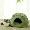 Mats Caterpillar en forme de maison en peluche lit pour animaux