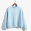 Sweatshirts Kvinna Sweatshirts 2023 Sweet Korean Oneck stickade tröjor Tjock Autumn Winter Candy Color Loose Hoodies Solid Womens kläder