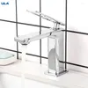 Badkamer wastafel kranen ula messing bassin kraanbeveiligingsarmatuur wastafel water kraan koude mixer eenvoudige waterval