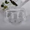 Kontaktlinienzubehör mini transparent niedliche tragbare Kontaktlinsenkoffer mit Pinzettenstift für Reisekit -Halter -Kontaktlinsen Box D240426
