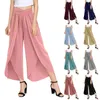 Kobiety Pants Women Noga wysoka noga joga Hippie Boho Beach Palazzo trening